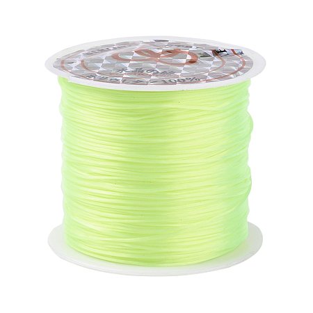 PandaHall Elite 1 Roll Light-yellow 0.8mm Elastic Stretch Polyester Threads Beading String Cord 60m per Roll for Jewelry Making Bracelets Necklace