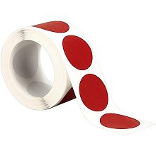 FINGERINSPIRE 300pcs/roll Scratch Off Sticker Round Labels, Designed to Create Your own Scratch-Off Cards, Raffles, Promotions, Wedding 25mm/1 inch(Dark Red)