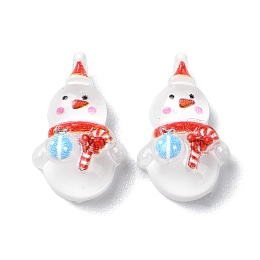 Christmas Series Resin Cabochons, Snowman, 12.5x8x4.5mm