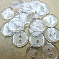 ARRICRAFT 1000pcs 12mm Clear Resin 2 Holes Buttons, Transparent Flat Round Buttons, Craft Buttons for Sewing Scrapbooking DIY Craft