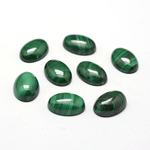 Honeyhandy Oval Natural Malachite Cabochons, 14x10x4.5mm