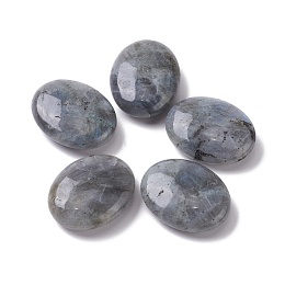 Honeyhandy Natural Labradorite Oval Palm Stone, Reiki Healing Pocket Stone for Anxiety Stress Relief Therapy, 45~45.5x35~35.5x14.5~15mm