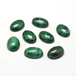 Honeyhandy Oval Natural Malachite Cabochons, 14x10x4.5mm