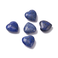 Honeyhandy Natural Lapis Lazuli Beads, No Hole/Undrilled, for Wire Wrapped Pendant Making, Heart, 24~25x25x11.5~12mm