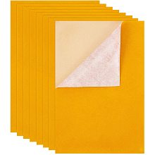 BENECREAT 20PCS 8.3" x 11.8" Velvet Adhesive Back Sheet Jewelry Box Liner Fabric, Durable and Water Resistant for Art and Craft Making, Yellow