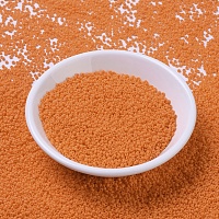 MIYUKI Round Rocailles Beads, Japanese Seed Beads, 11/0, (RR405F) Matte Opaque Tangerine, 2x1.3mm, Hole: 0.8mm, about 1111pcs/10g