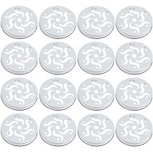 GORGECRAFT 16pcs Mason Flower Jar Insert Lid Plants Organizer Frog Lids Windmill Pattern Glass Bottle Covers for Regular Mouth Mason Canning Jars Fixed Tools Home Office, 67mm