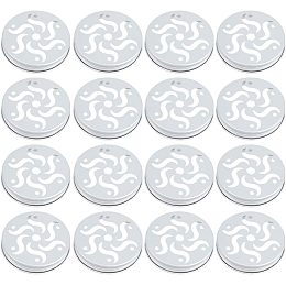 GORGECRAFT 16pcs Mason Flower Jar Insert Lid Plants Organizer Frog Lids Windmill Pattern Glass Bottle Covers for Regular Mouth Mason Canning Jars Fixed Tools Home Office, 67mm