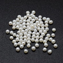 Honeyhandy Natural Cultured Freshwater Pearl Beads, No Hole/Undrilled, Round, White, 1.8~2mm