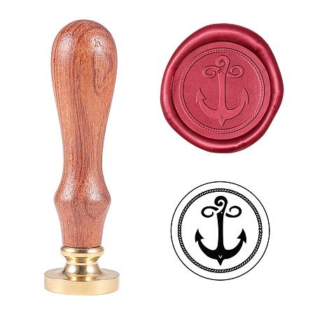 PH PandaHall Anchor Wax Seal Stamp Vintage Retro Nautical Sealing Stamp for Embellishment of Envelopes, Party Invitation, Wine Packages, Gift Packing, Greeting Cards