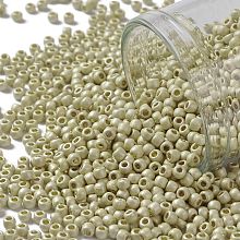 TOHO Round Seed Beads, Japanese Seed Beads, (PF558F) PermaFinish Silver Metallic Matte, 11/0, 2.2mm, Hole: 0.8mm, about 1110pcs/10g