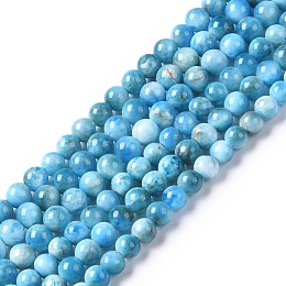 Honeyhandy Natural Apatite Beads Strands, Grade A, Round, Grade A, 4.5mm, Hole: 0.7mm, about 83~106pcs/strand, 14.76~18.78 inch(37.5~47.7cm)