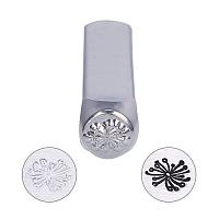 BENECREAT 6mm 1/4" Dandelion Design Stamps, Metal Punch Stamp Stamping Tool - Electroplated Hard Carbon Steel Tools to Stamp/Punch Metal, Jewelry, Leather, Wood