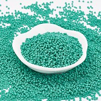 Honeyhandy TOHO Japanese Seed Beads, Round, 11/0 Matte Opaque, Turquoise, 2x1.5mm, Hole: 0.5mm, about 933pcs/10g