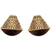 CHGCRAFT 10pcs Unfading Alloy Bead Cones Metal Bead End Caps Flower Spacer Bead for DIY Tassels Jewelry Making, Antique Golden