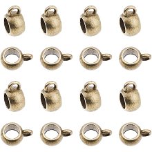 ARRICRAFT 100pcs Tibetan Style Alloy Charms Rondelle Bronze European Bail Beads Necklace Connectors for Bracelet Necklace Making, 8x5mm