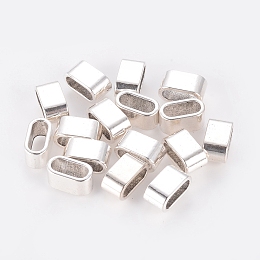 Honeyhandy Tibetan Style Slider Charms for Leather Bracelet Making, Cadmium Free & Nickel Free & Lead Free, Rectangle, Antique Silver Color, 13x7x7mm, Hole: 5mm