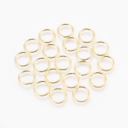 Honeyhandy Jewelry Findings, Brass Jump Rings, Cadmium Free & Nickel Free & Lead Free, Open Jump Rings, Golden, 12x1.2mm, Inner Diameter: 9.6mm, about 303pcs/100g