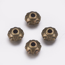 Honeyhandy Tibetan Style Alloy Spacer Beads, Lead Free & Nickel Free, Donut, Antique Bronze, 7x5mm, Hole: 2mm