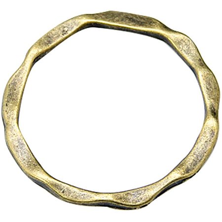 NBEADS Tibetan Style Linking Rings Antique Bronze Spacer Loose Beads for Jewelry Making, Lead Free and Nickel Free