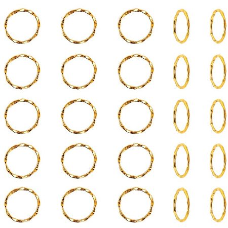 Pandahall Elite 500pcs Alloy Linking Rings Antique Golden Circle Frames Tibetan Style Ring Circle Pendant for Necklace Dangle Earring Making