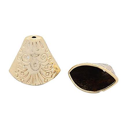 ARRICRAFT About 10pcs Nickel Free & Lead Free Unfading Golden Tone Alloy Bead Caps for Bracelet Necklace Earrings Jewelry Making Crafts, Apetalous, 19x20x11mm, Hole: 2mm, Inner Diameter: 10x18mm