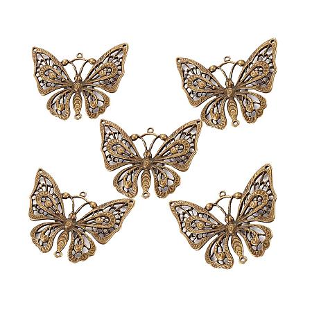 ARRICRAFT 10 pcs Tibetan Style Butterfly Shape Alloy Chandelier Components Metal Links for Earring Pendant DIY Jewelry Making, Antique Bronze