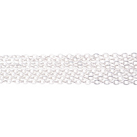 PandaHall Elite 5 Yard Lead Free Soldered Brass Cross Chains Cable Chain Size 2.5x2x0.45mm Jewelry Making Chain Silver