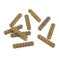 Honeyhandy Tibetan Style Beads Spacers, Rectangle, Lead Free, 7-Hole, Antique Golden, 23x5x2mm, Hole: 1mm