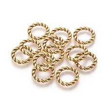 Honeyhandy Tibetan Style Linking Rings, Circle Frames, Lead Free, Antique Golden, 19x2mm