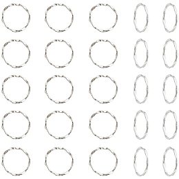 Pandahall Elite 500pcs Alloy Linking Rings Antique Silver Circle Frames Tibetan Style Circle Pendant for Necklace Dangle Earring Making