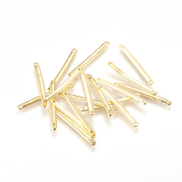 Honeyhandy Tibetan Style Alloy Bar Links connectors, for Jewelry Design, Cadmium Free & Lead Free, Strip, Golden, 3x33x1mm, Hole: 1mm