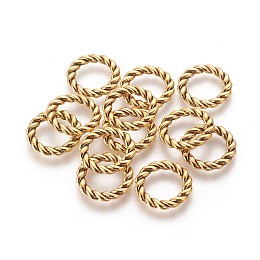 Honeyhandy Tibetan Style Linking Rings, Circle Frames, Lead Free, Antique Golden, 19x2mm