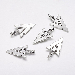 Honeyhandy Tibetan Style Alloy Triangle Pendants, Cadmium Free & Lead Free, Antique Silver, 30x15x5mm, Hole: 2.5mm