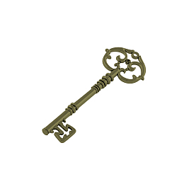 Honeyhandy Skeleton Key Tibetan Style Alloy Big Pendants, Cadmium Free & Lead Free, Antique Bronze, 82x31x6mm, Hole: 2mm
