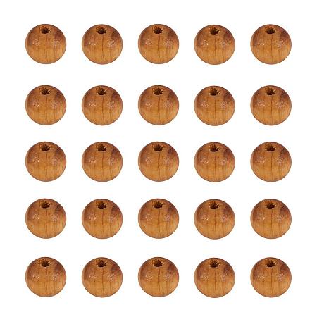PandaHall Elite 8mm Round Printed Wood Beads Wooden Loose Spacer Beads for Jewelry Making DIY Handmade Craft, about 200pcs/box