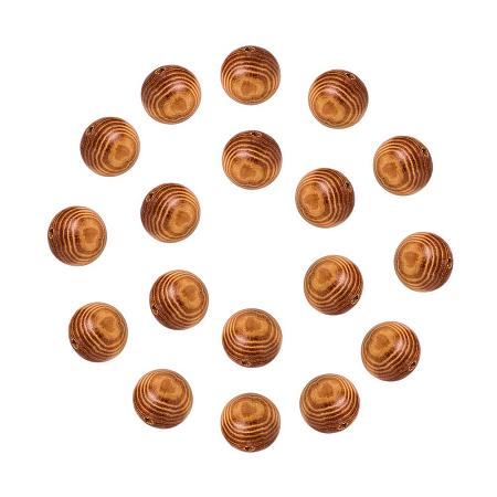 NBEADS 100 Pcs 30mm Burly Wood Round Wood Beads, Natural Wooden Spacer Beads Loose Beads for DIY Jewelry Making