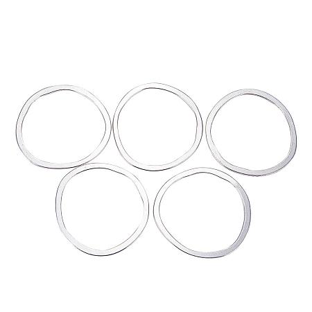 ARRICRAFT 10pcs Antique Silver Tone Alloy Tibetan Style Linking Rings for Jewelry Making 51x49x2mm