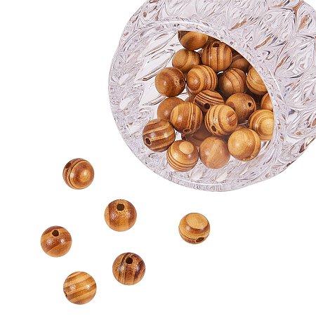 ARRICRAFT 20PCS Burly Wood Round Wood Beads for Children's Day Gift Ideas Lead Free, 16x15mm, Hole: 4mm