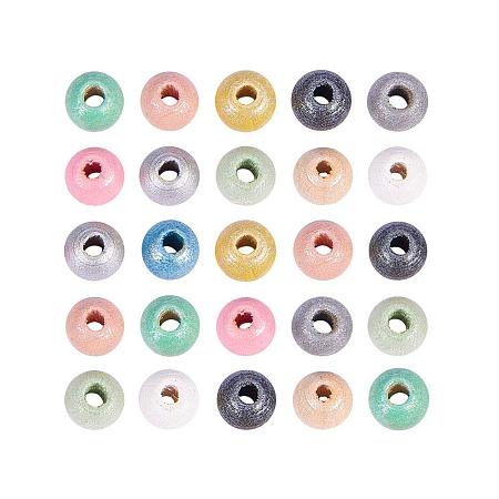 ARRICRAFT 100 Pcs 6mm Assorted Color Round Wood Beads for DIY Jewelry Making, Lead Free