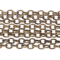 PandaHall Elite 5 Yard Nickel Free Color-Keeping Brass Cross Chains Size 2x1.5x0.5mm Antique Bronze 16 Feet Jewelry Making Chain