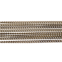 PandaHall Elite 5 Yard Brass Twist Curb Necklace Chains Size 1.5x1x0.35mm Nickel Free Oval Shape Antique Bronze Jewelry Making Chain