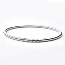 Honeyhandy Round Iron French Wire, Gimp Wire, for Bracelet Jewelry Making, Platinum, 7-1/4 inch~7-3/8 inch(18.3~18.6cm), 3mm