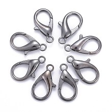 Honeyhandy Zinc Alloy Lobster Claw Clasps, Parrot Trigger Clasps, Cadmium Free & Nickel Free & Lead Free, Gunmetal, 21x12mm, Hole: 2mm