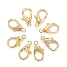 Honeyhandy Zinc Alloy Lobster Claw Clasps, Parrot Trigger Clasps, Cadmium Free & Nickel Free & Lead Free, Golden, 21x12mm, Hole: 2mm