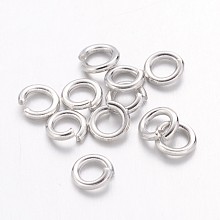 Honeyhandy Brass Jump Rings, Open Jump Rings, Cadmium Free & Nickel Free & Lead Free, Platinum, 20 Gauge, 4x0.8mm, Inner Diameter: 2.4mm, about 11000pcs/500g