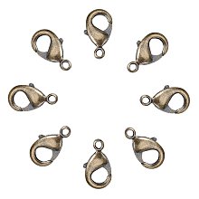 NBEADS Curved Lobster Clasps-200pcs Brass Lobster Claw Clasps Jewelry Making Findings 8x15mm