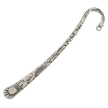 Honeyhandy Tibetan Style Bookmark, Lead Free & Cadmium Free & Nickel Free, Antique Silver, 125x23mm, Hole: 3mm