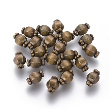 Honeyhandy Tibetan Style Spacer Beads, Zinc Alloy Beads, Lead Free, Cadmium Free & Nickel Free, Candy, Antique Bronze Color, Size: about 7mm in diameter, 10mm long, hole: 1mm