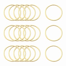 Honeyhandy Ion Plating(IP) 304 Stainless Steel Linking Ring, Nickel Free, Ring, Golden, 16x0.8mm